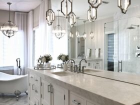 Łazienka w stylu glamour: Elegancki i stylowy projekt