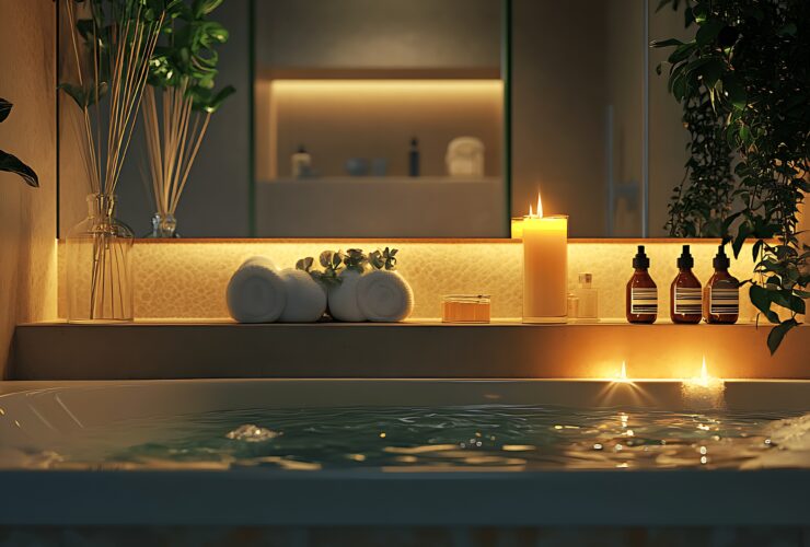 Łazienka w stylu modern country: inspiracje i projekt Bluewood