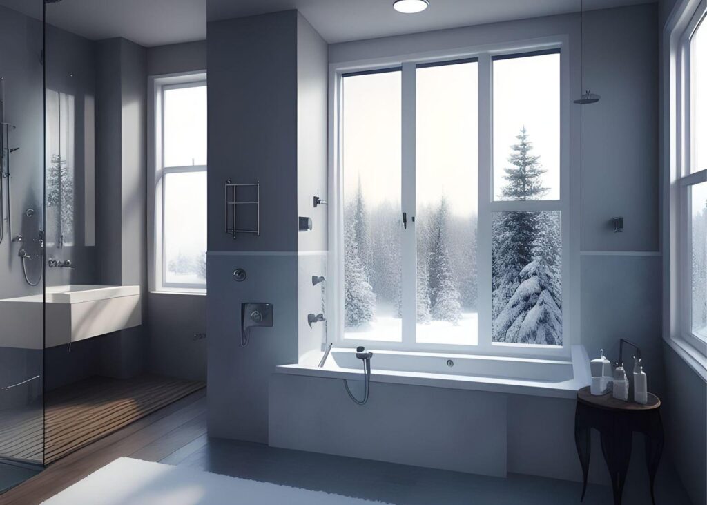 Biała łazienka w małym wnętrzu