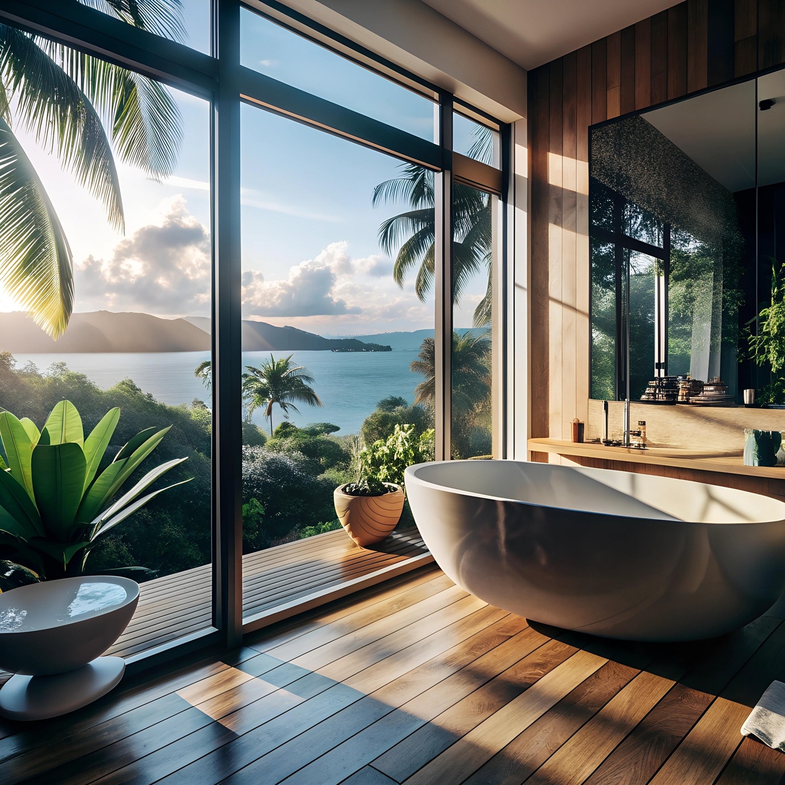 Łazienka z drewnem: Inspiracje i aranżacje z drewnianą szafką