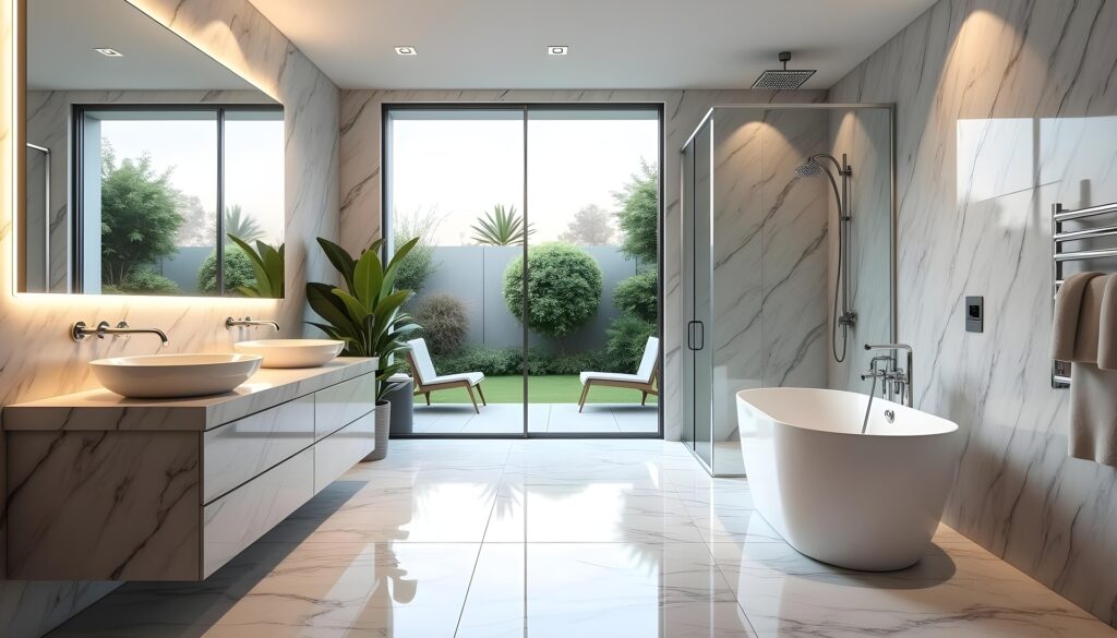 Styl glamour w łazience