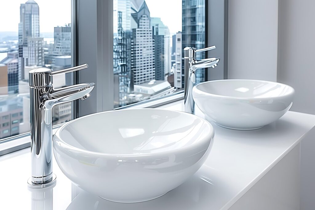 Montaż dwóch umywalek obok siebie